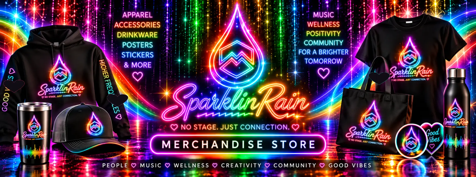 SparklinRain Merchandise Store — apparel, accessories, drinkware, posters, stickers and more