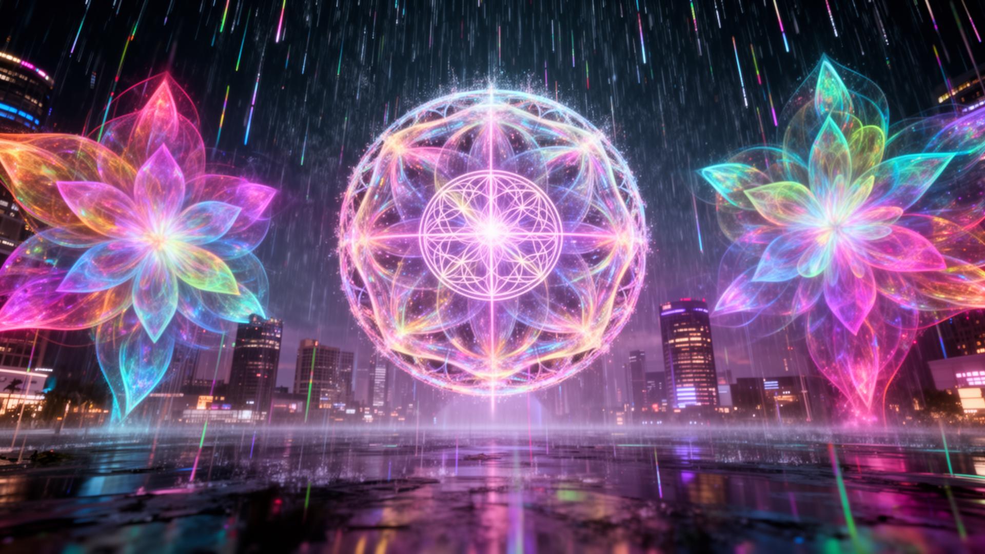 Immersive sacred geometry visual experience